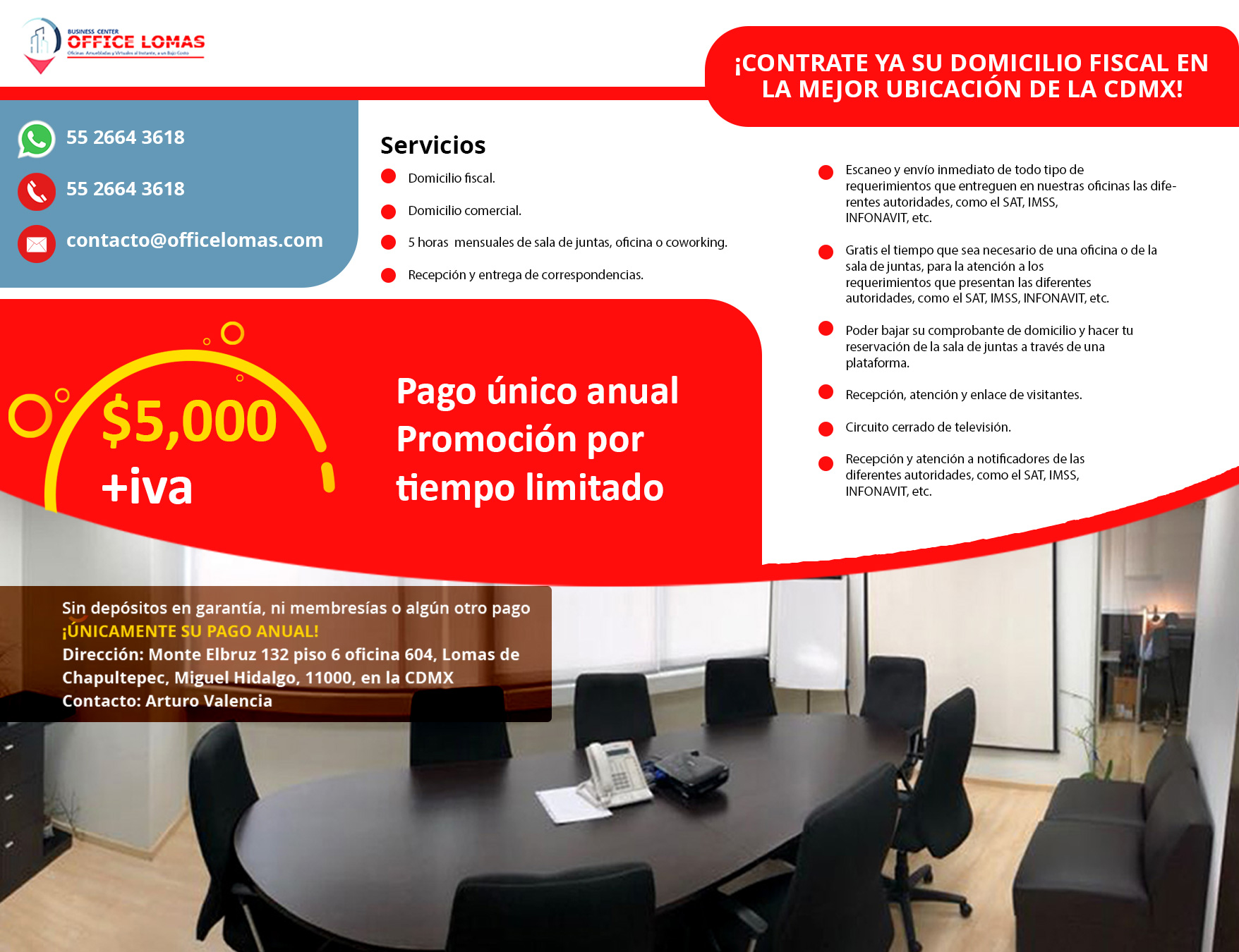 Promociones oficinas ejecutivas 